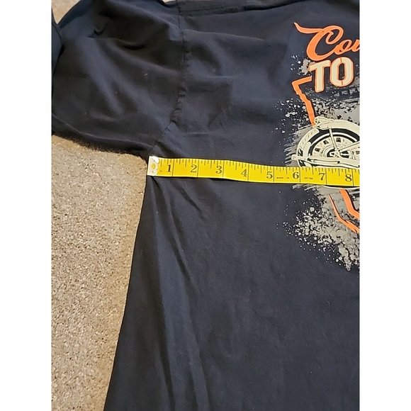 C2B Men Size XL 2-SIDE PRINT T-Shirt Country To The Bone Motorcycle Angle Wings - Picture 10 of 10